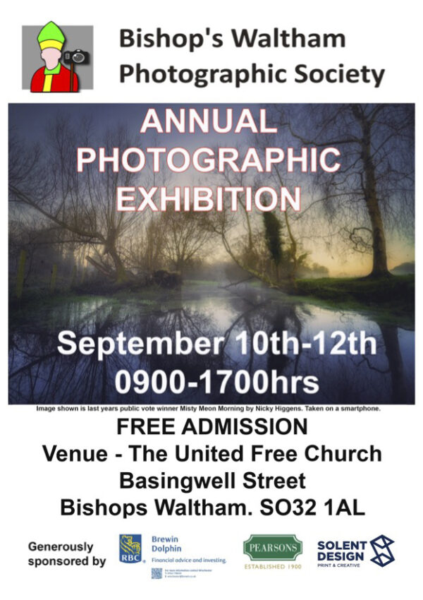 Annual Photographic Exhibition Flyer 10 -12 September